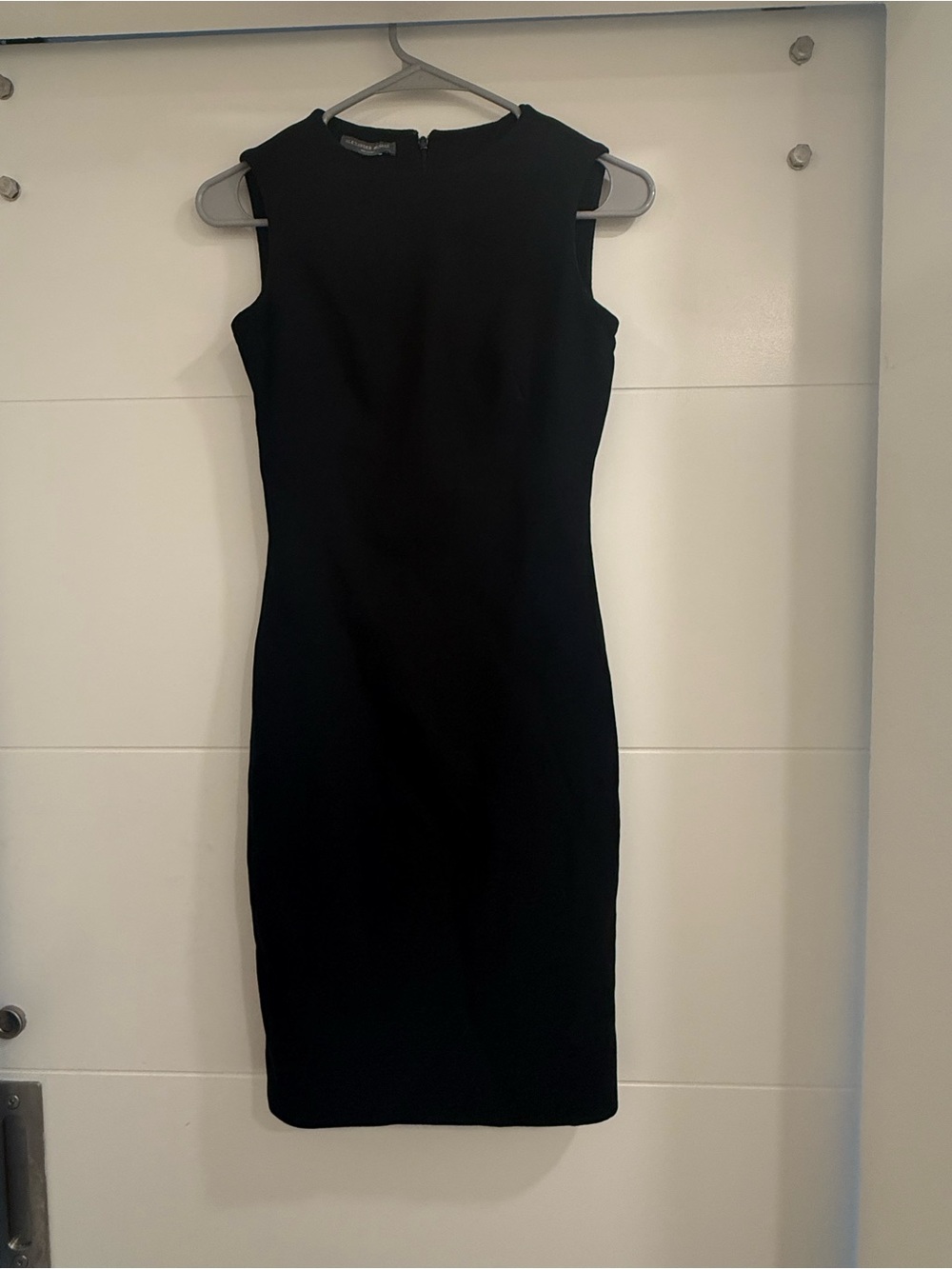 Alexander McQueen Black Sleeveless Midi Sheath Dress. Size 36. Good condition.